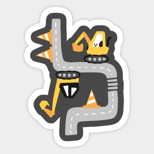 Street Excavator Sticker